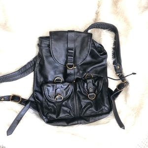 Leather backpack
